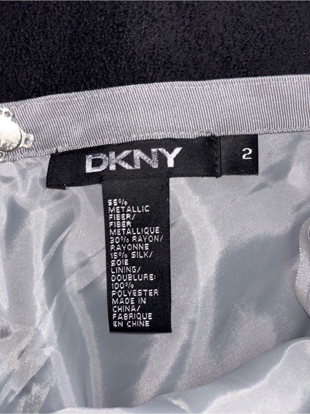 DKNY Metallic Bronze High-Low A-Line Skirt never been worn - Picture 2 of 2